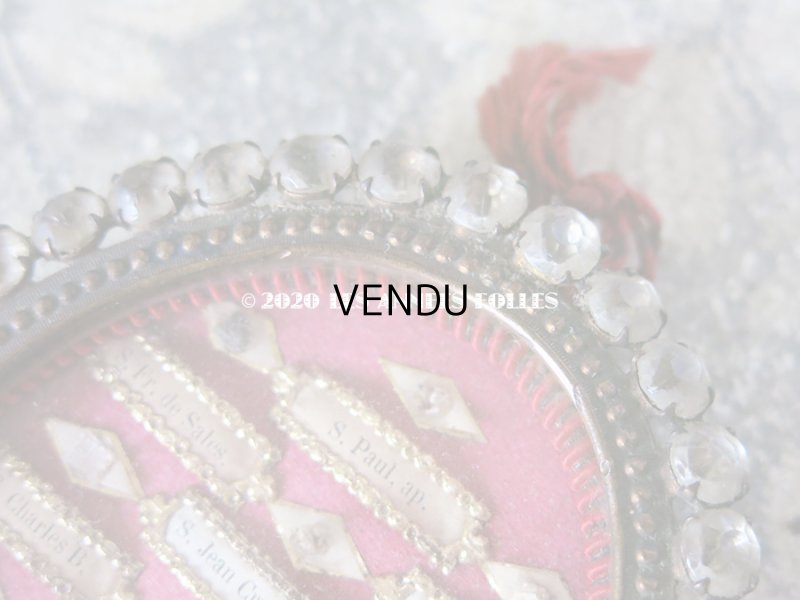 画像5: 【クリスマスセール2020対象外】 19世紀 アンティーク ルリケール 聖遺物のペンダント ラインストーン 10人の聖人の遺品