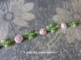 画像1: アンティーク ロココトリム ピンクの小さな薔薇 ロココリボン 29cm (1)