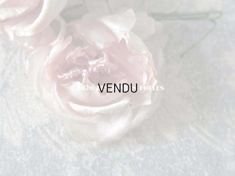 画像5: 【クリスマスセール2020対象外】 未使用 ラベル付き アンティーク シルク製 薔薇の布花 クォーターロゼット咲き コサージュ