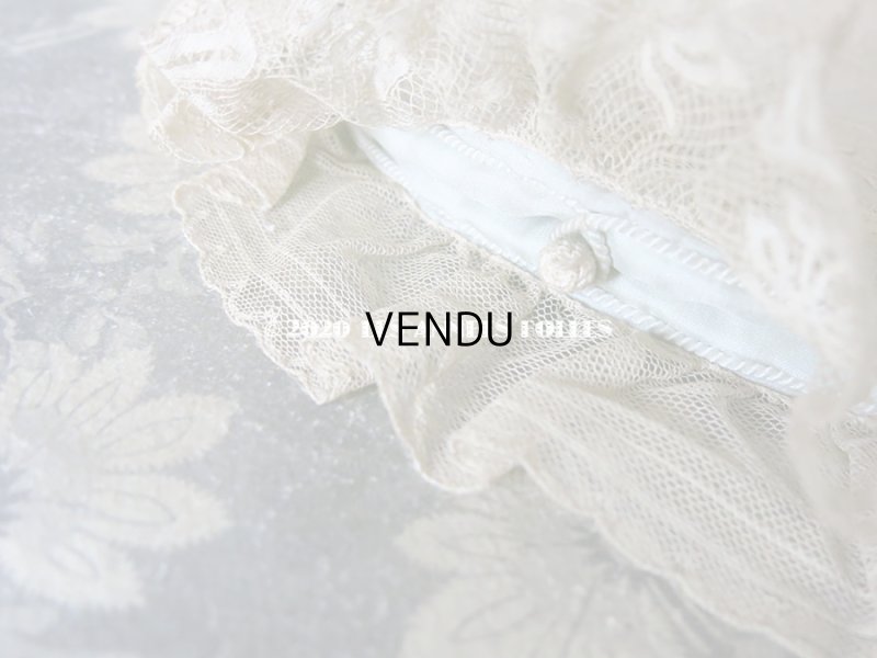 画像12: アンティーク ロココトリム付き ハンキーケース ポシェット パウダーブルー