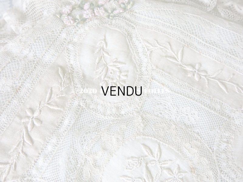 画像6: アンティーク ロココトリム付き ハンキーケース ポシェット パウダーブルー