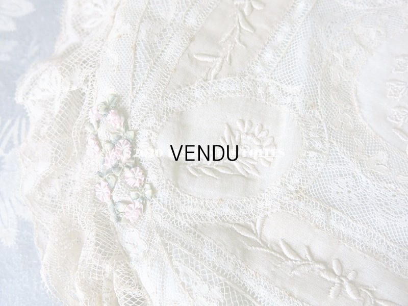 画像8: アンティーク ロココトリム付き ハンキーケース ポシェット パウダーブルー