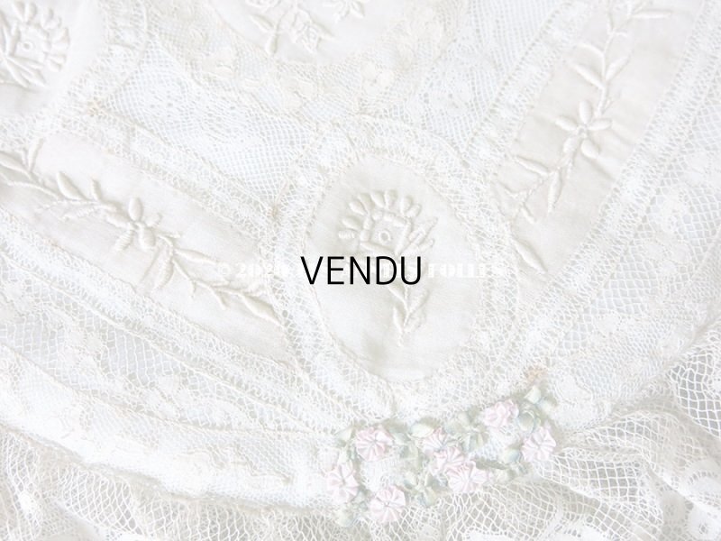 画像7: アンティーク ロココトリム付き ハンキーケース ポシェット パウダーブルー