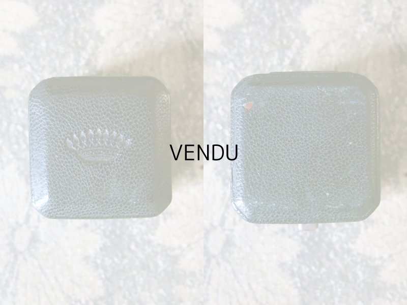 画像3: 【クリスマスセール2020対象外】 アンティーク 本革製 王冠入り リングボックス  ジュエリーボックス 