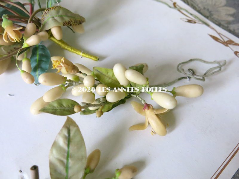 画像12: 未使用 アンティーク レースペーパー付ボックス入り&台紙付 ワックスフラワーのセット ウェディング 結婚式