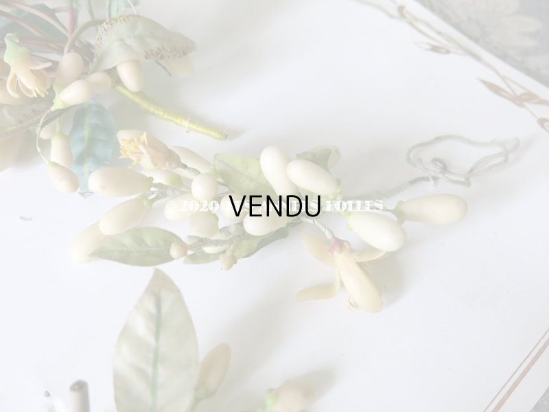 画像12: 未使用 アンティーク レースペーパー付ボックス入り＆台紙付 ワックスフラワーのセット ウェディング 結婚式 