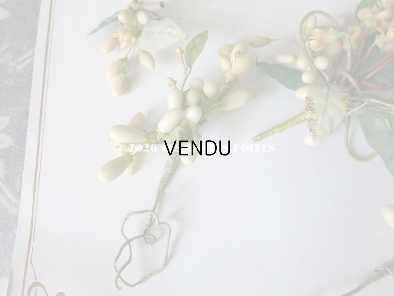 画像13: 未使用 アンティーク レースペーパー付ボックス入り＆台紙付 ワックスフラワーのセット ウェディング 結婚式 