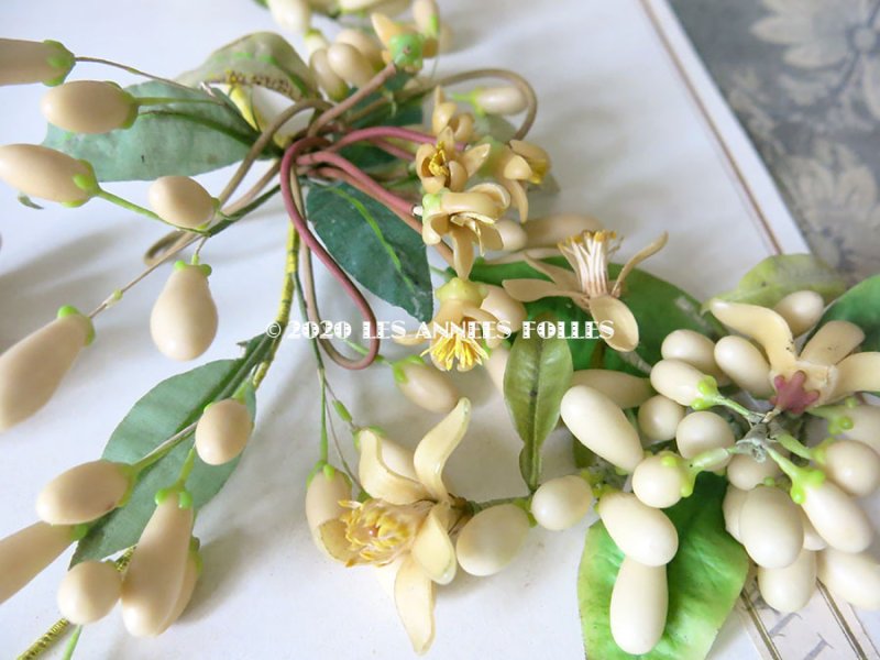 画像8: 未使用 アンティーク レースペーパー付ボックス入り&台紙付 ワックスフラワーのセット ウェディング 結婚式