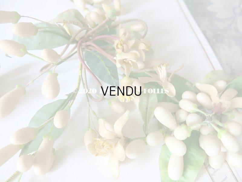 画像8: 未使用 アンティーク レースペーパー付ボックス入り＆台紙付 ワックスフラワーのセット ウェディング 結婚式 