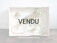 未使用 アンティーク レースペーパー付ボックス入り＆台紙付 ワックスフラワーのセット ウェディング 結婚式 