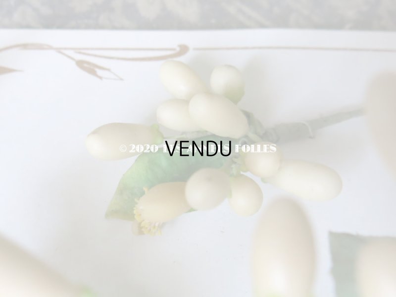 画像15: 未使用 アンティーク レースペーパー付ボックス入り＆台紙付 ワックスフラワーのセット ウェディング 結婚式 