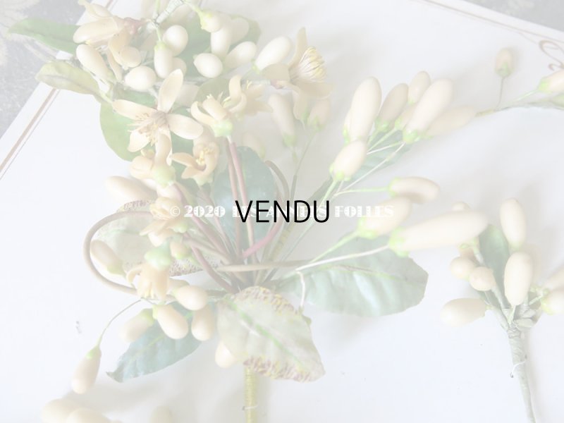 画像9: 未使用 アンティーク レースペーパー付ボックス入り＆台紙付 ワックスフラワーのセット ウェディング 結婚式 