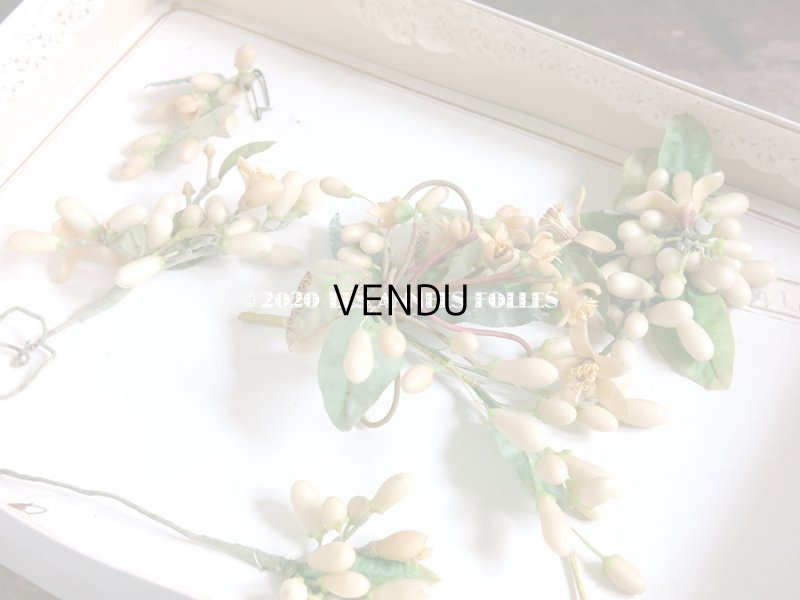 画像5: 未使用 アンティーク レースペーパー付ボックス入り＆台紙付 ワックスフラワーのセット ウェディング 結婚式 