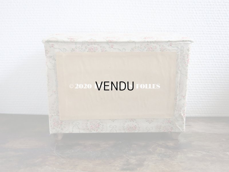 画像4: 1900年代 アンティーク 薔薇のメダイヨン&水色のリボン カルトナージュボックス 3段 26.3×14.9×19.1cm