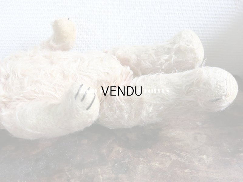 画像9: アンティーク ベア 淡いピンク