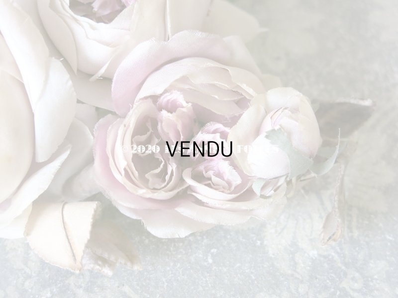 画像5: 未使用 アンティーク シルク製 薔薇の大きな布花 クォーターロゼット咲き コサージュ 淡いパープル