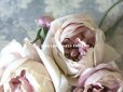画像6: 未使用 アンティーク シルク製 薔薇の大きな布花 クォーターロゼット咲き コサージュ 淡いパープル