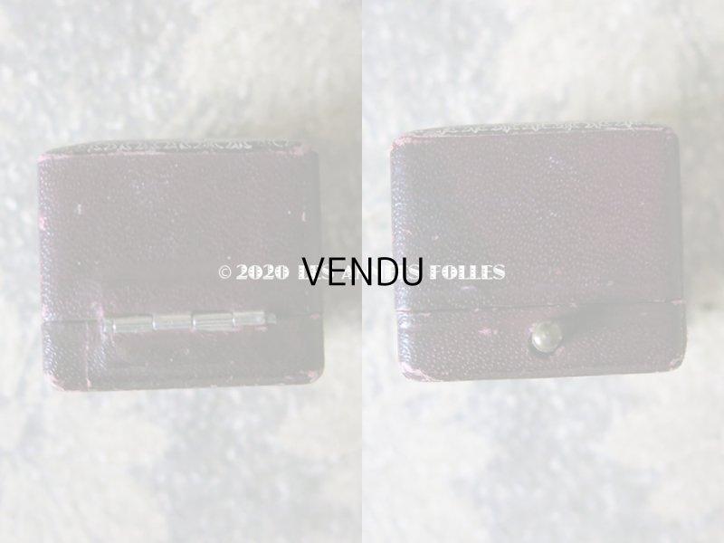 画像9: アンティーク  リングボックス ジュエリーボックス 銀彩入り ボルドー