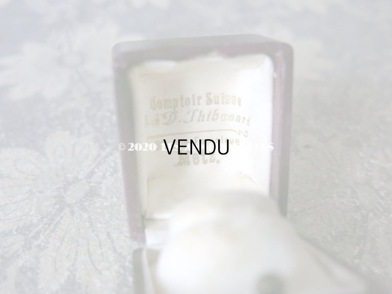 画像5: アンティーク  リングボックス ジュエリーボックス 銀彩入り ボルドー