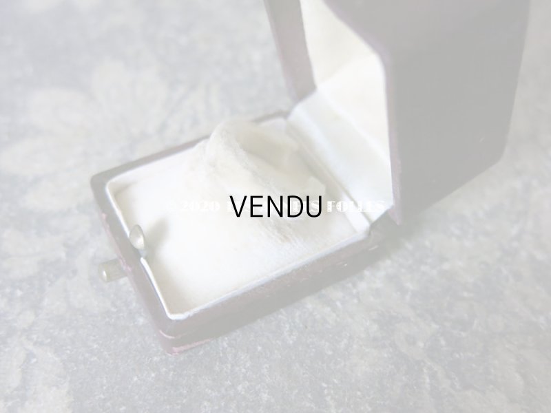 画像4: アンティーク  リングボックス ジュエリーボックス 銀彩入り ボルドー