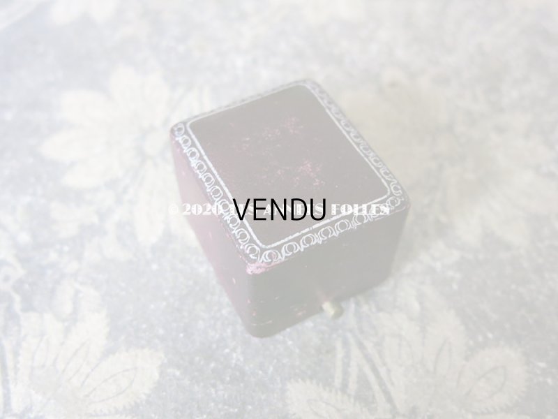 画像6: アンティーク  リングボックス ジュエリーボックス 銀彩入り ボルドー