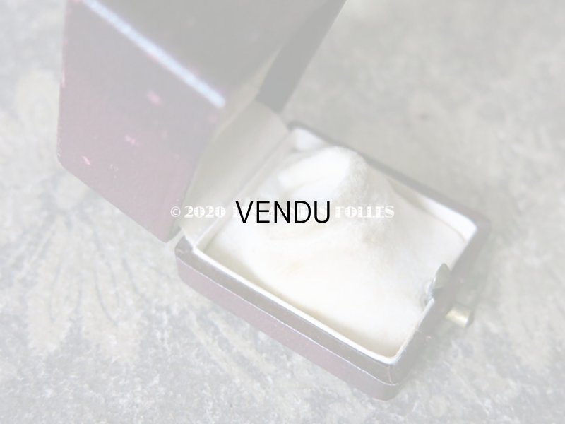 画像3: アンティーク  リングボックス ジュエリーボックス 銀彩入り ボルドー