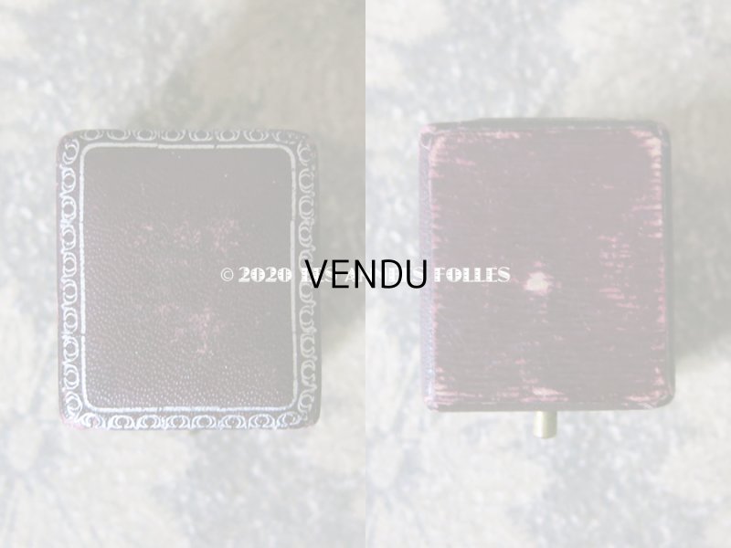 画像7: アンティーク  リングボックス ジュエリーボックス 銀彩入り ボルドー