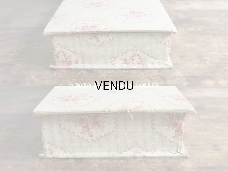 画像8: 1900年代 アンティーク 薔薇のカルトナージュボックス