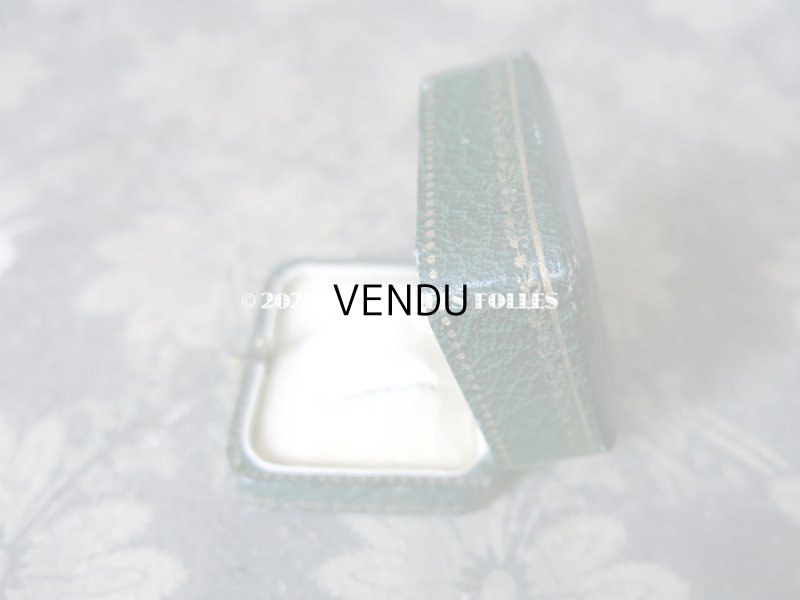 画像4: 1900年代 アンティーク  ピアス用 ジュエリーボックス グリーン