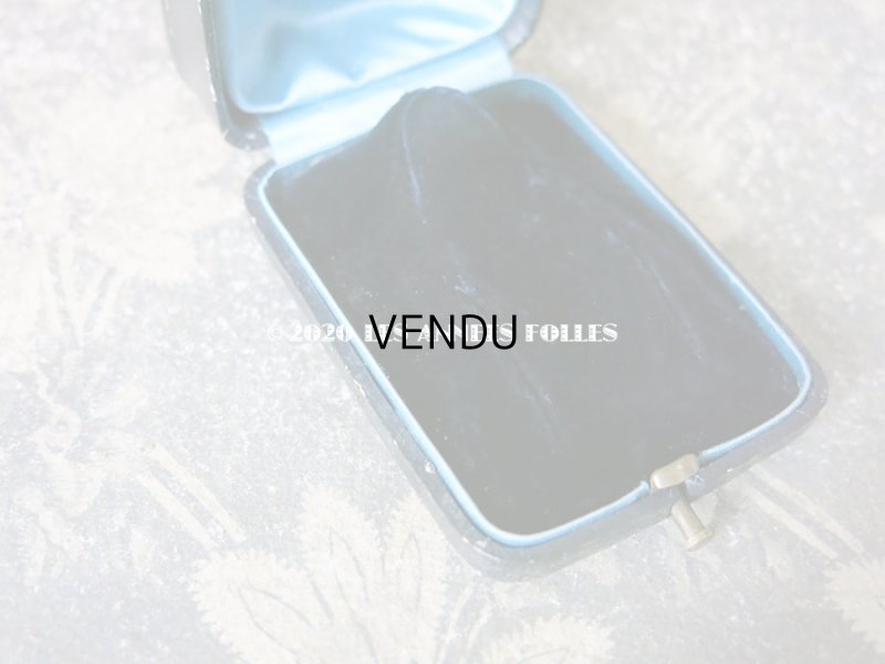 画像4: 19世紀末 アンティーク イニシャル入り ブローチ＆ピアス用 ジュエリーボックス 黒