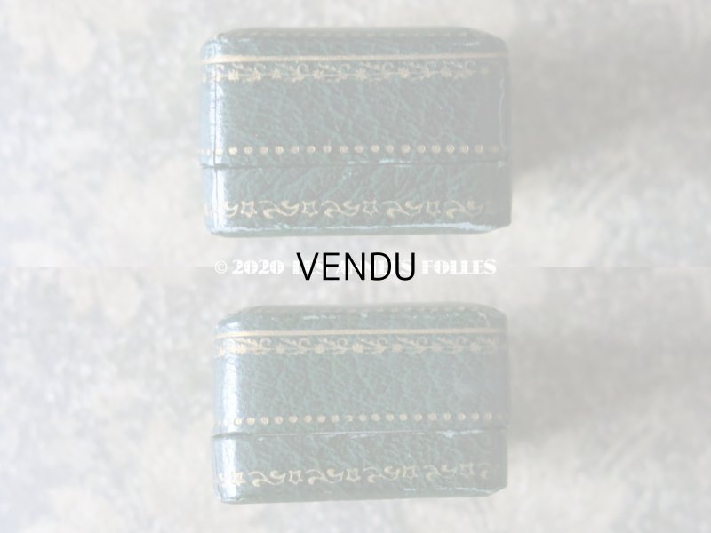 画像8: 1900年代 アンティーク  ピアス用 ジュエリーボックス グリーン