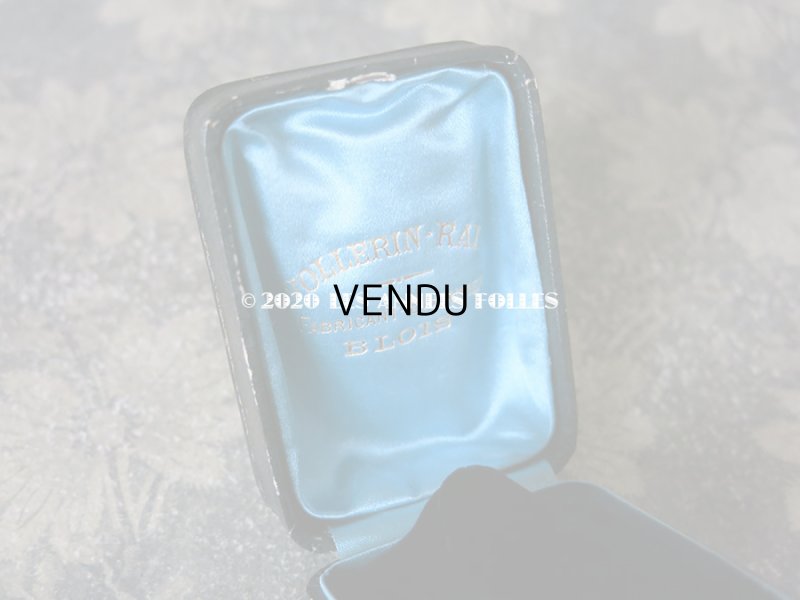 画像5: 19世紀末 アンティーク イニシャル入り ブローチ＆ピアス用 ジュエリーボックス 黒