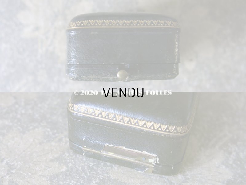 画像8: 19世紀末 アンティーク イニシャル入り ブローチ＆ピアス用 ジュエリーボックス 黒