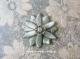 画像1: 19世紀 アンティーク パスマントリー 花のモチーフ シルク製 淡いブルーグリーン (1)
