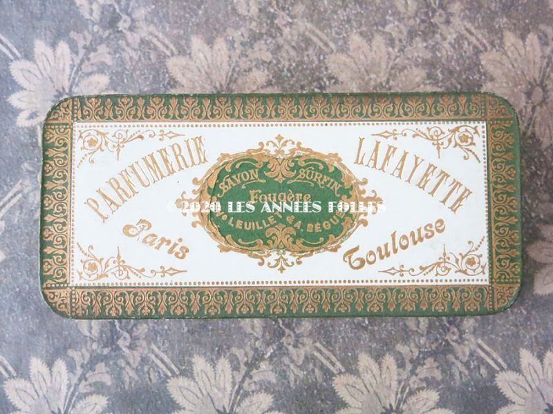 画像4: アンティーク ソープボックス SAVON URFIN FOUGERE - PARFUMERIE LAFAYETTE -