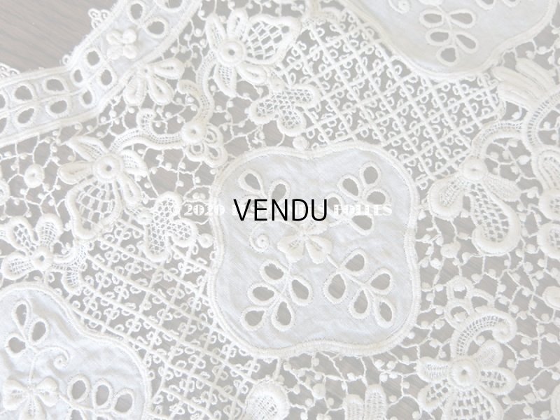 画像4: アンティーク ギピュールレースの大きな付け襟