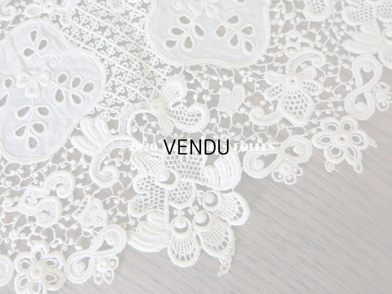 画像3: アンティーク ギピュールレースの大きな付け襟