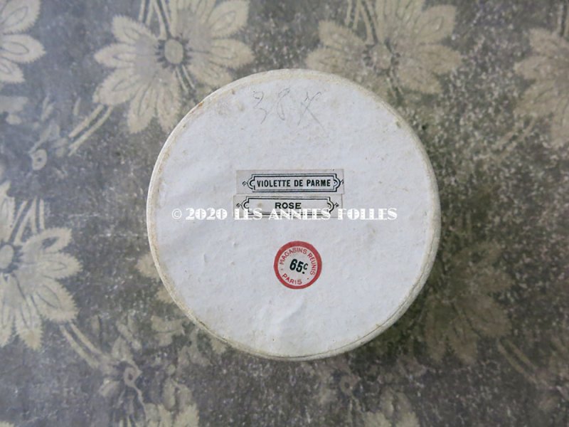 画像3: アンティーク パウダーボックス POUDRE DE RIZ リボン＆花のリース - SAUZE FRERES PARIS -