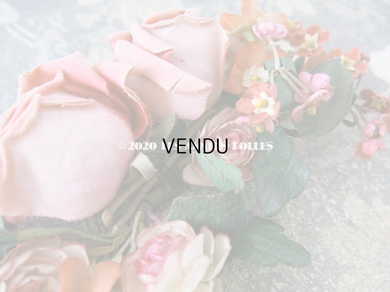 画像7: アンティーク 薔薇の布花 