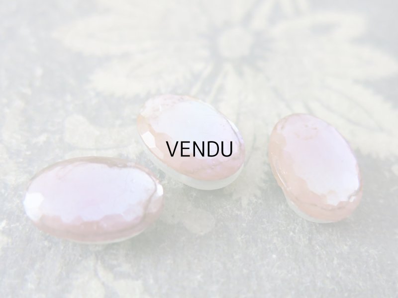 画像7: アンティーク サフィレット サフィリーン カット入り オーバル ビーズ (穴あり) 16×11mm ピース売り 