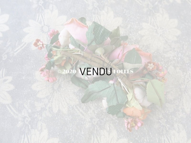 画像8: アンティーク 薔薇の布花 