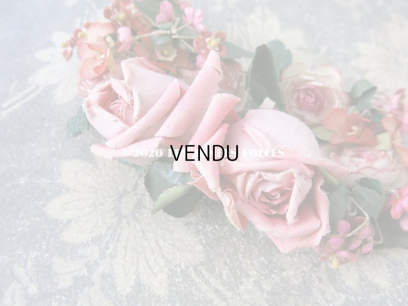 画像3: アンティーク 薔薇の布花 