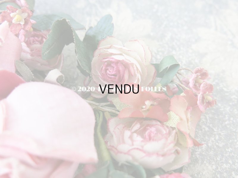 画像5: アンティーク 薔薇の布花 