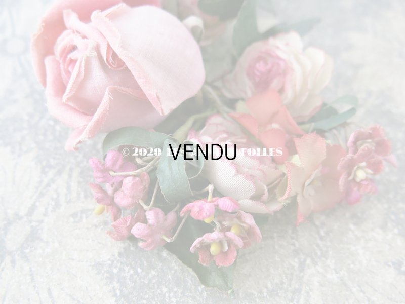 画像4: アンティーク 薔薇の布花 