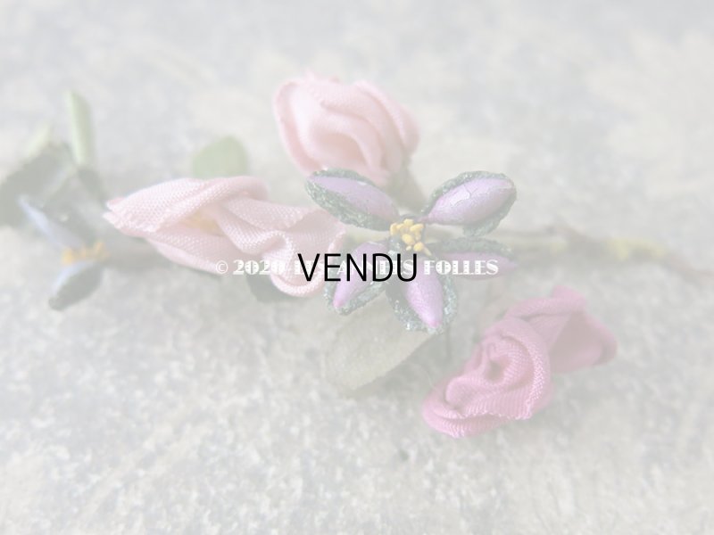 画像6: アンティーク ロココ調 布花のモチーフ