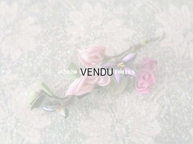 画像3: アンティーク ロココ調 布花のモチーフ