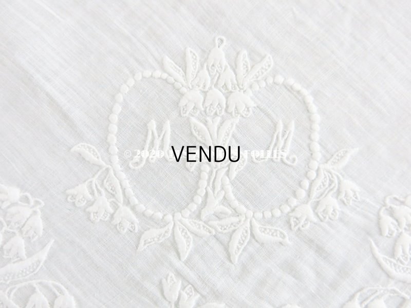 画像6: 19世紀 アンティーク  結婚式のハンカチ 【MM】 鈴蘭のホワイトワーク & 手編みのヴァランシエンヌレース