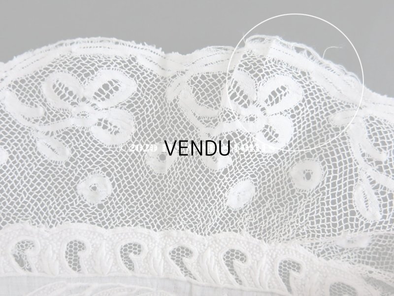 画像15: 19世紀 アンティーク  結婚式のハンカチ 【MM】 鈴蘭のホワイトワーク & 手編みのヴァランシエンヌレース