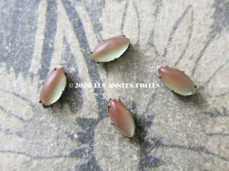 画像7: アンティーク サフィリーンのルース カボション 台座付き 6×3mm ピース売り