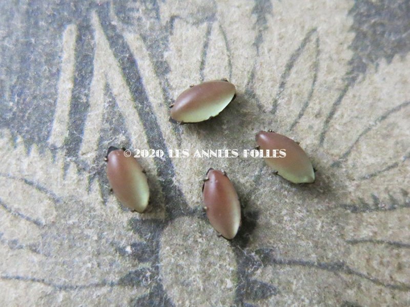 画像5: アンティーク サフィリーンのルース カボション 台座付き 6×3mm ピース売り